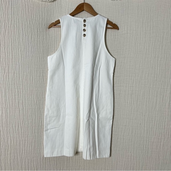 J. Crew Denim shift dress in white size 12 - Picture 3 of 12